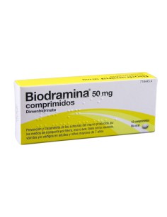Biodramina 50 mg 12 comprimidos