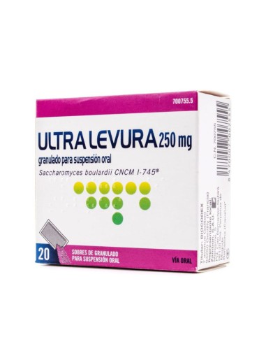 ULTRALEVURA 250 MG 20 SOBRES
