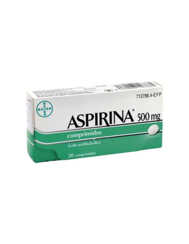 Aspirina 500 mg 20 comprimidos