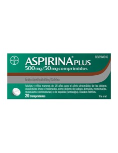 Aspirina Plus 500/50 mg 20 comprimidos