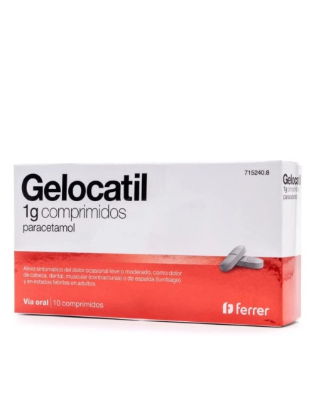 Gelocatil 1g 10 comprimidos