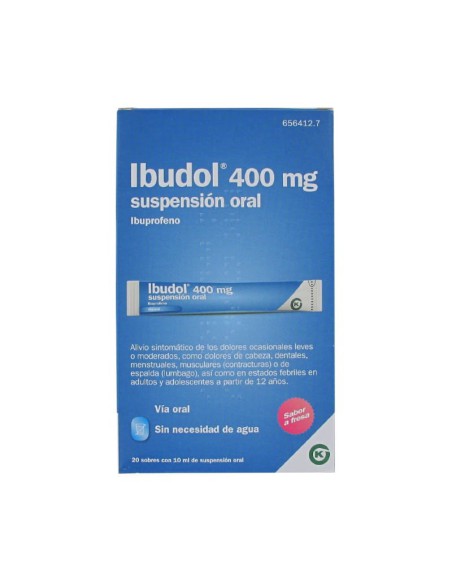 Ibudol 400 mg  suspensión oral  20 sobres