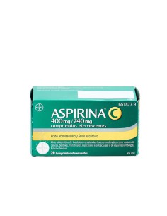 Aspirina C 20 comp efervescentes