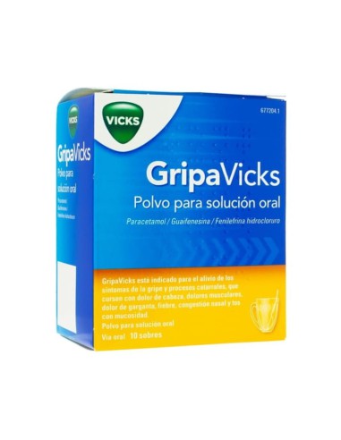 Gripavicks Polvo para solución oral 10 sobres