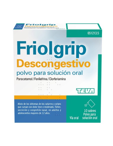 Friolgrip descongestivo sobres