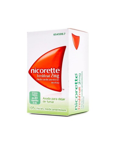 NICORETTE FRESHFRUIT 2MG 105 CHICLES