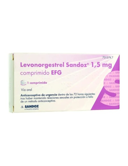 LEVONORGESTREL SANDOZ 1,5 MG 1 COMP EFG