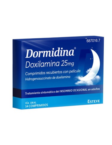 Dormidina 25 mg 14 comprimidos recubiertos con p