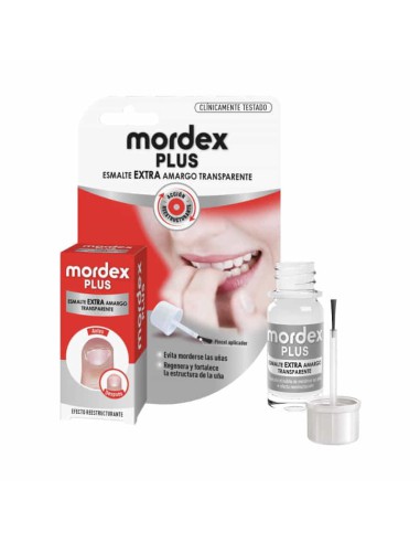 MORDEX PLUS ESMALTE EXTRA AMARGO TRANSPARENTE 9M