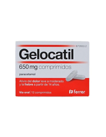 Gelocatil 650 mg 12 comprimidos