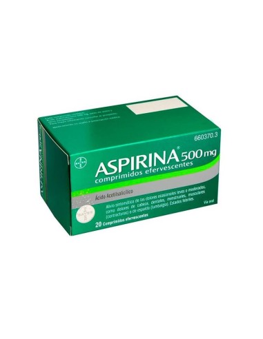 Aspirina 500 mg 20 comp efervescentes