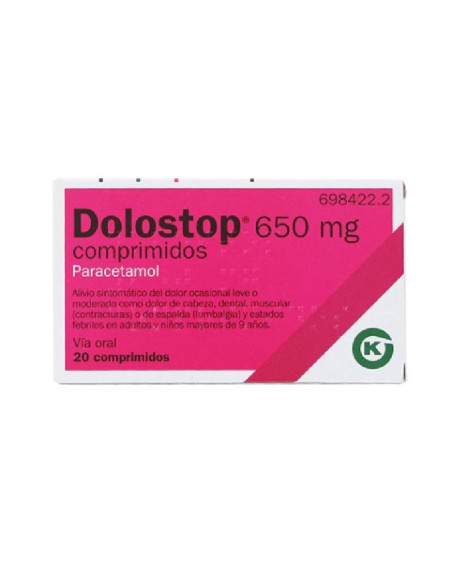 DOLOSTOP 650 MG 20 COMPRIMIDOS