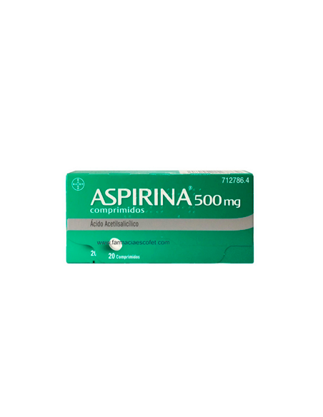 Aspirina 500 mg 20 comprimidos