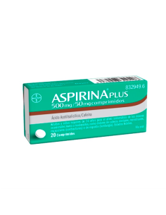 Aspirina Plus 500/50 mg 20 comprimidos