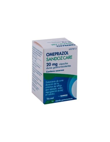Omeprazol Sandoz 20 mg 14 cápsulas