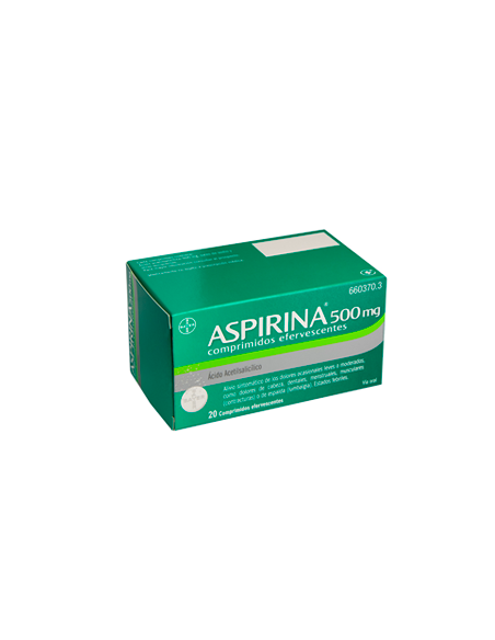 Aspirina 500 mg 20 comp efervescentes