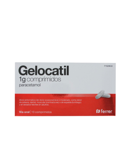 Gelocatil 1g 10 comprimidos