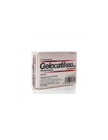 Gelocatil 650 mg 12 comprimidos