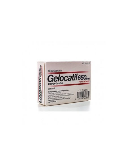 Gelocatil 650 mg 12 comprimidos