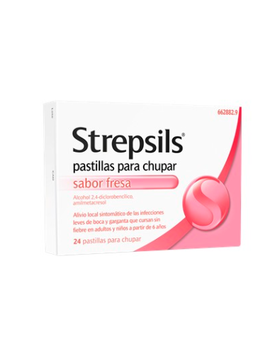 Strepsils Fresa 24 pastillas