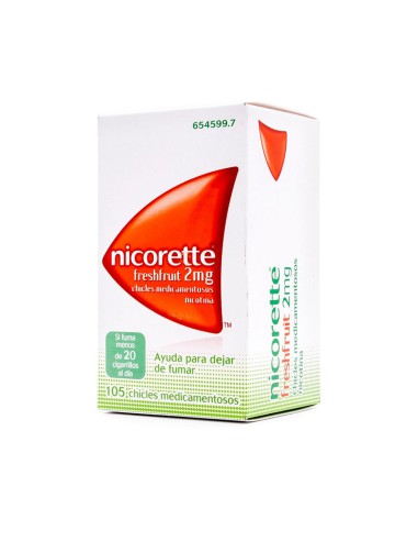 NICORETTE FRESHFRUIT 2MG 105 CHICLES