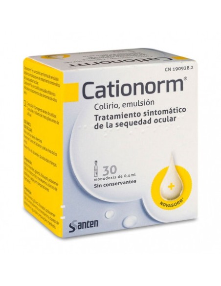 CATIONORM COLIRIO EMULSION 30 MONODOSIS 0,4 ML