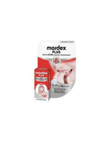 MORDEX PLUS ESMALTE EXTRA AMARGO TRANSPARENTE 9M