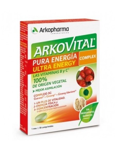 ARKOVITAL PURA ENERGIA ULTRA ENERGY 30 COMPRIMID