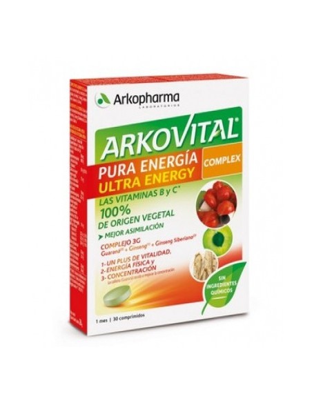 ARKOVITAL PURA ENERGIA ULTRA ENERGY 30 COMPRIMID